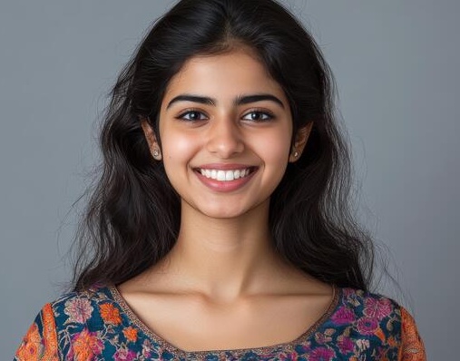 young-indian-model-beams-with-joy-showcasing-natural-beauty-and-confidence-photo